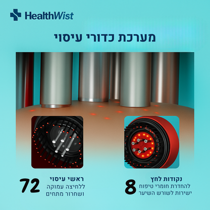 GlowComb טיפול חכם לקרקפת שינוי שמרגישים בשיער